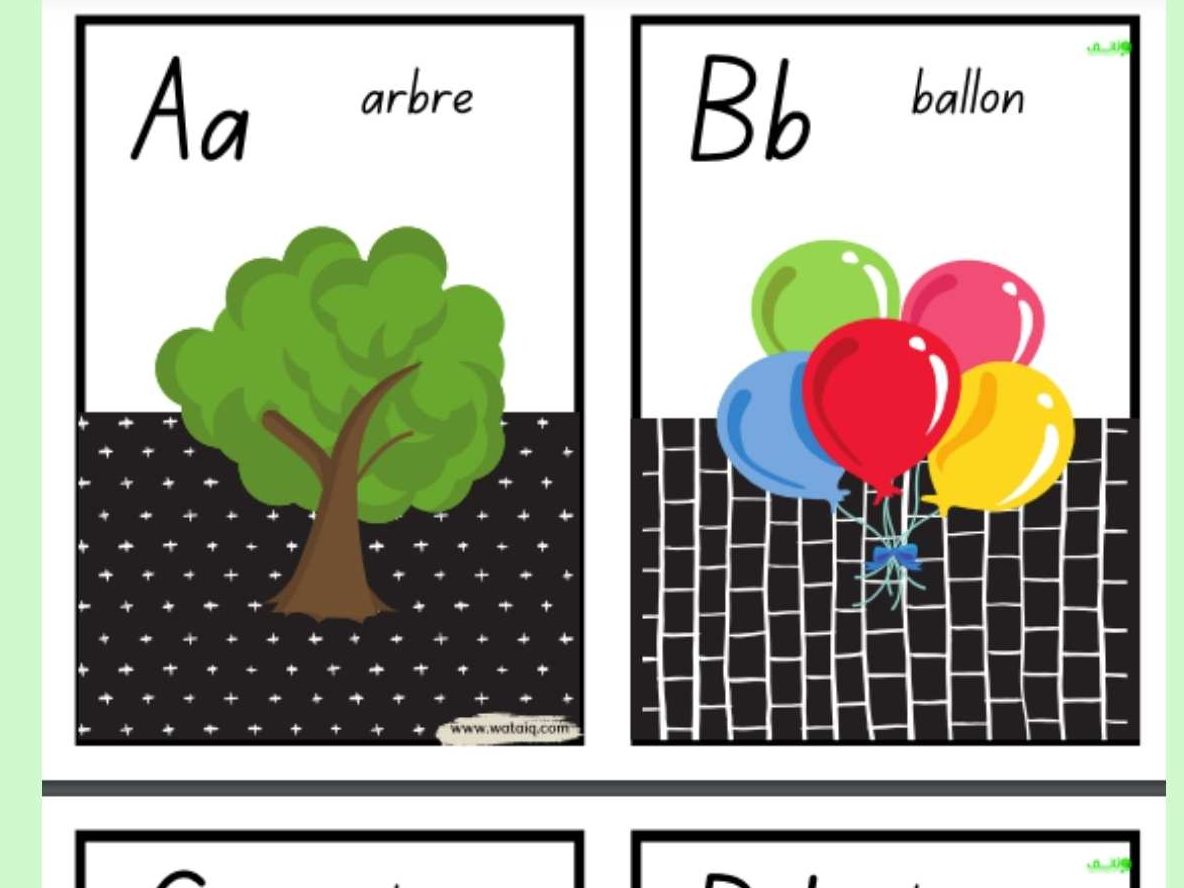 ملصقات حروف اللغة الفرنسية les lettres de l'alphabet français